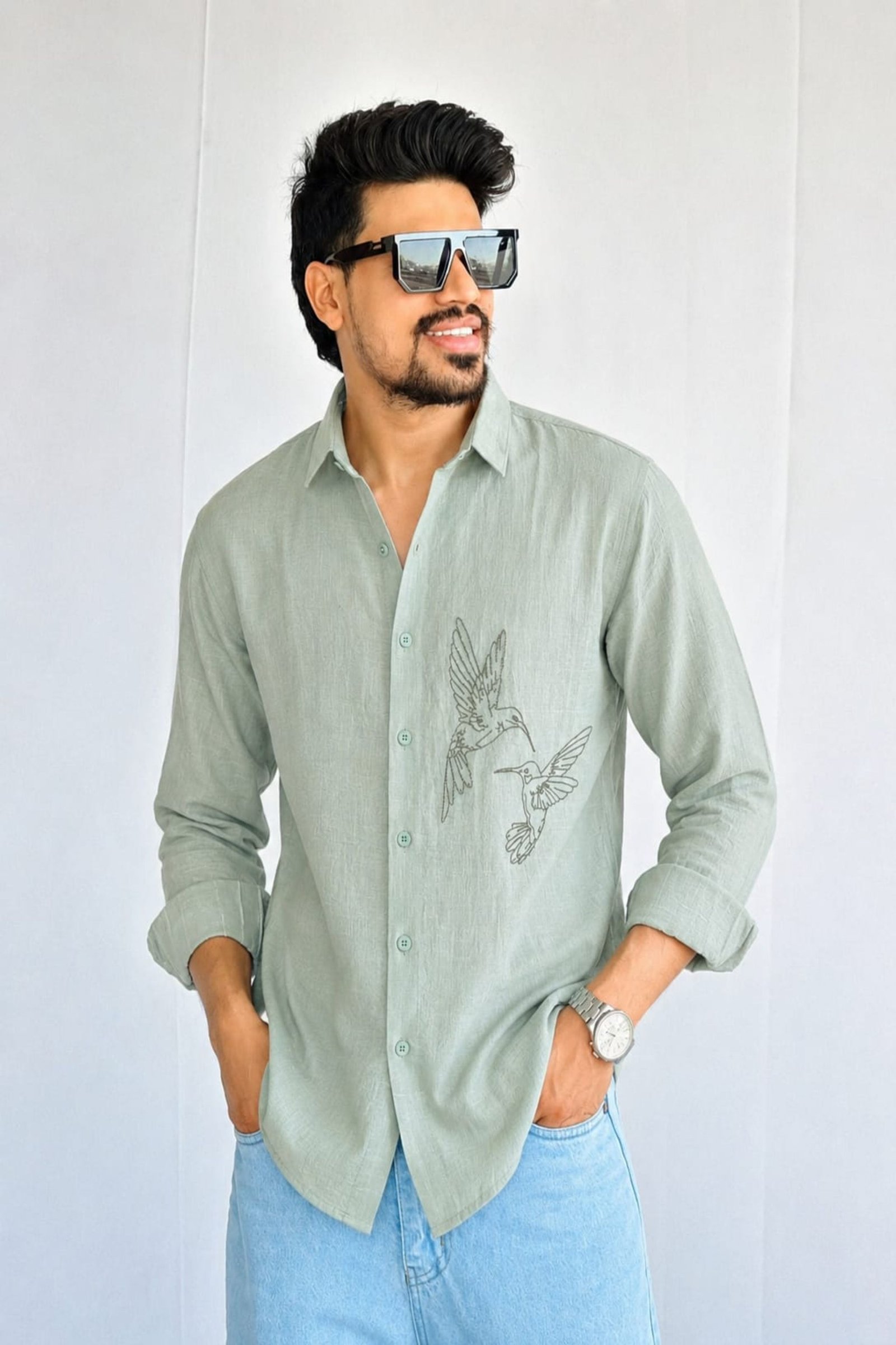 Bird Print - Threadsky Elite Shirts
