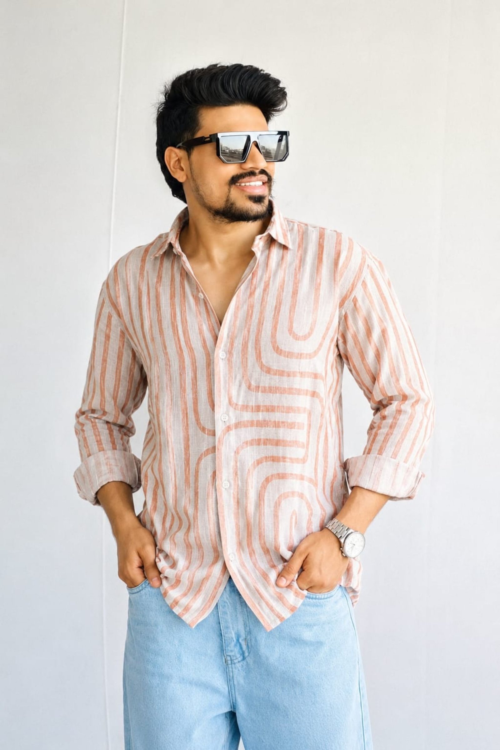 Pink Striped - Threadsky Elite Shirts