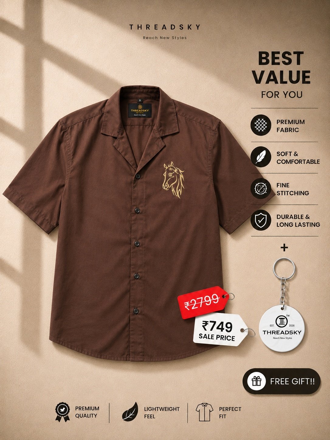 THREADSKY Wild Edge Brown