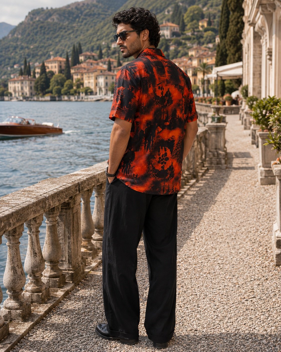 THREADSKY Midnight Printed Red